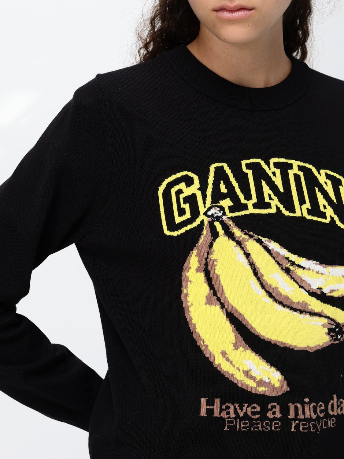Sweatshirt Woman color Black