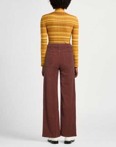 Woman Pants Chocolate brown Size 25 Organic cotton, Elastane