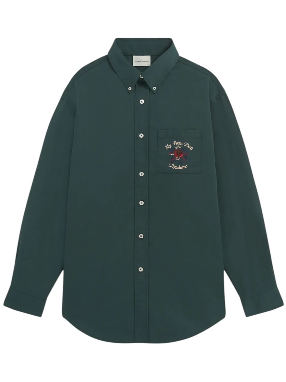 La Chemise Slogan Fleurs shirt - Green
