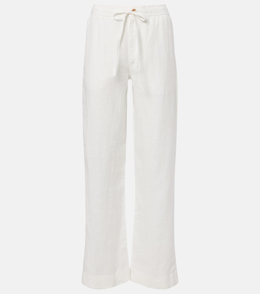 Linen wide-leg pants