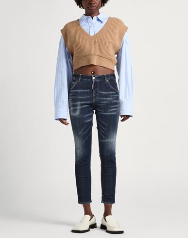 Woman Jeans Blue Size 2 Cotton, Elastane