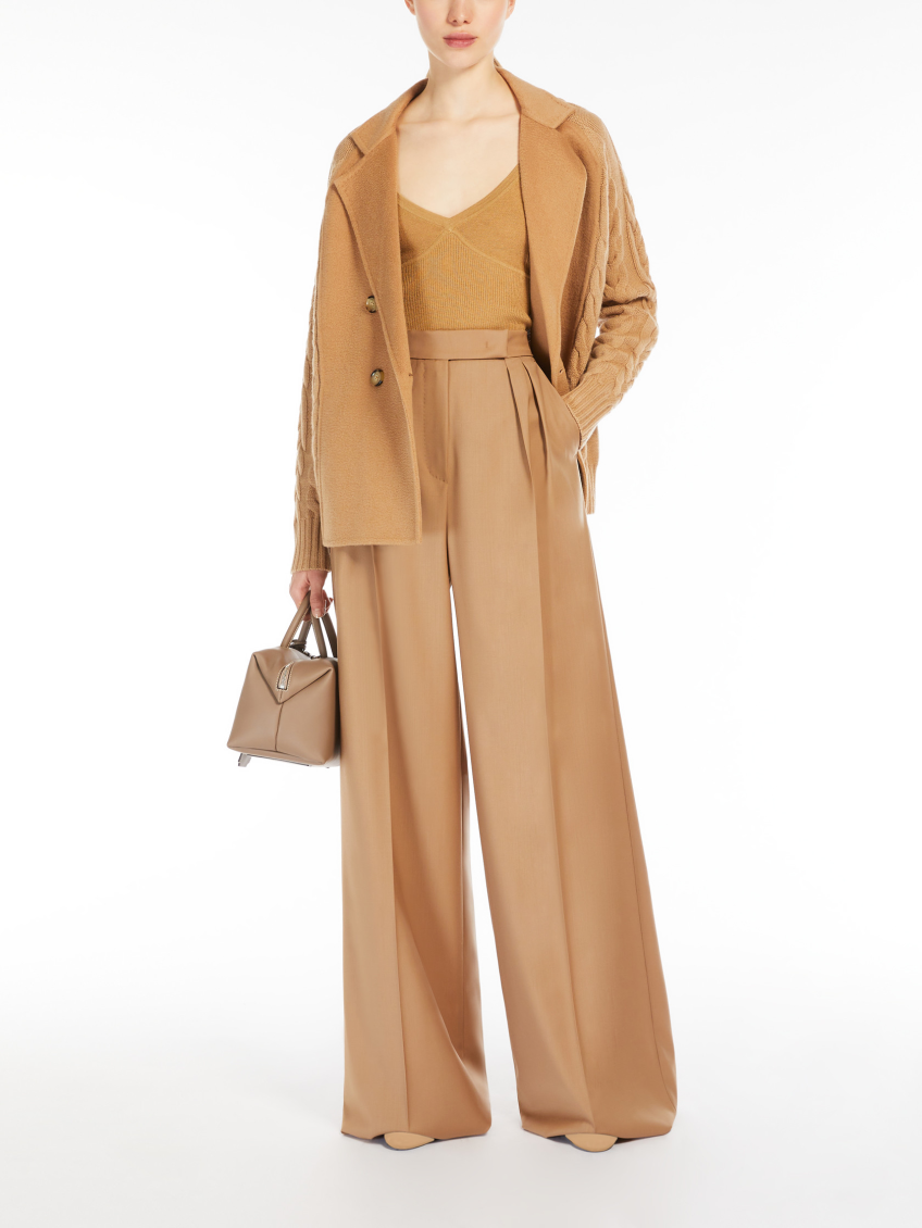 Light Brown Micio Wool Pea Coat