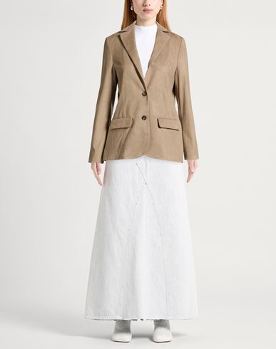 Woman Blazer Beige Size 6 Polyester, Elastane