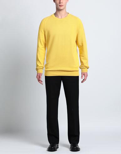 Man Sweater Yellow Size L Cotton