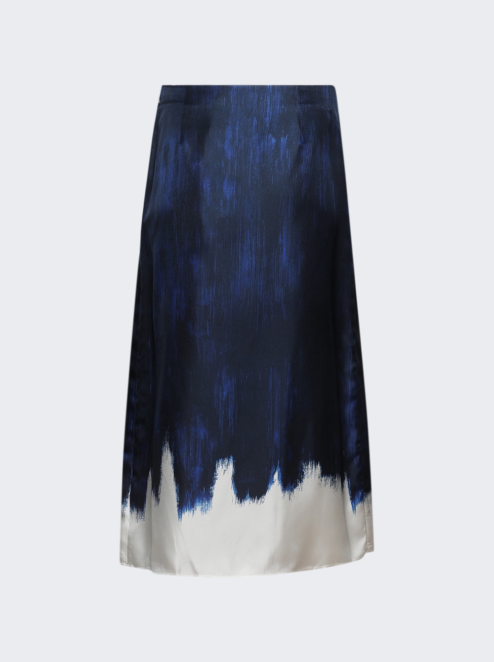 Amery Skirt In Double Printed Silk Twill Cobalt