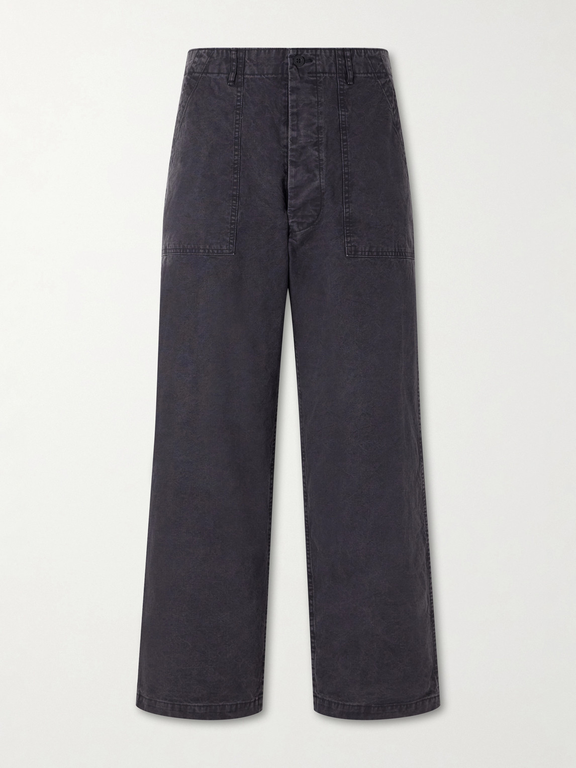 Summer Fatigue Straight-Leg Cotton Trousers