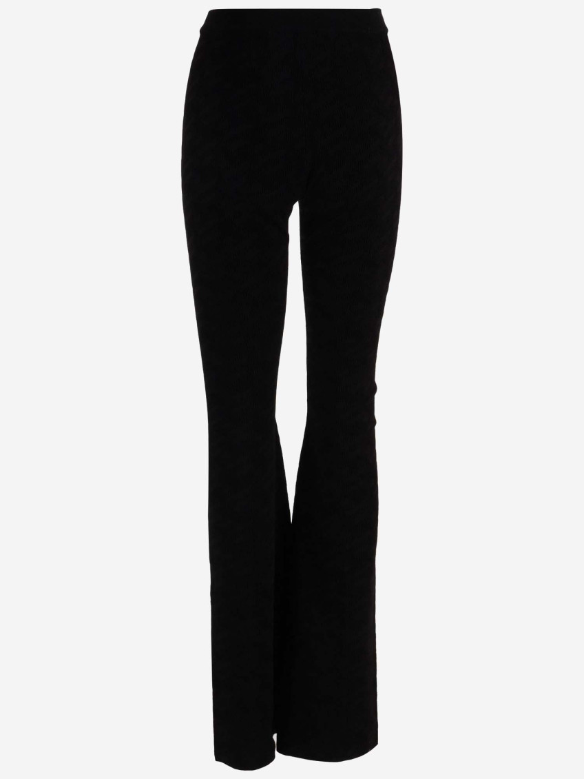 Medusa Flared Stretch Viscose Jersey Pants