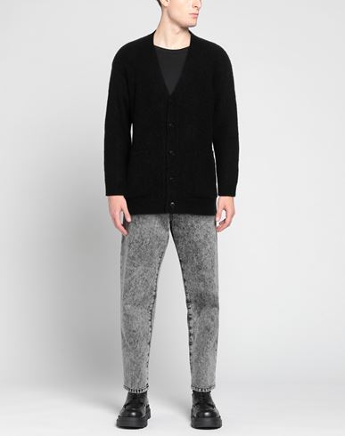 Man Cardigan Black Size M Polyacrylic, Mohair wool, Polyamide