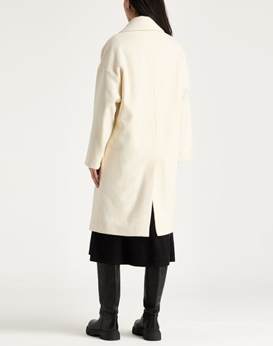 Woman Coat Cream Size 0 Wool