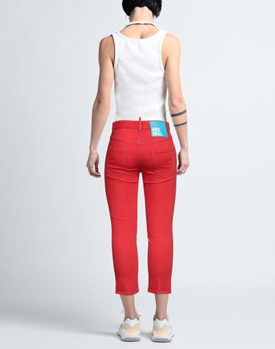 Woman Denim cropped Red
