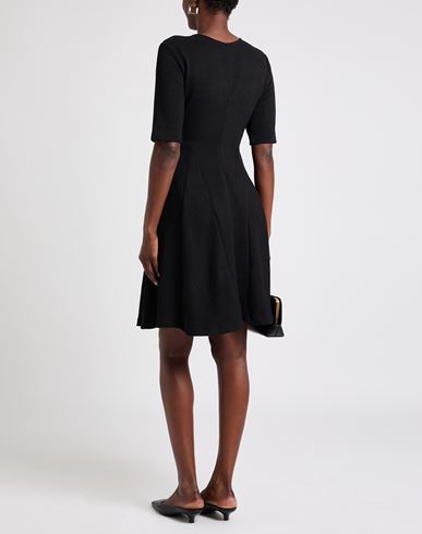 Woman Mini dress Black Size 16 Polyester, Viscose, Elastane