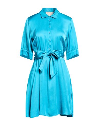 Woman Mini dress Turquoise Size 12 Viscose