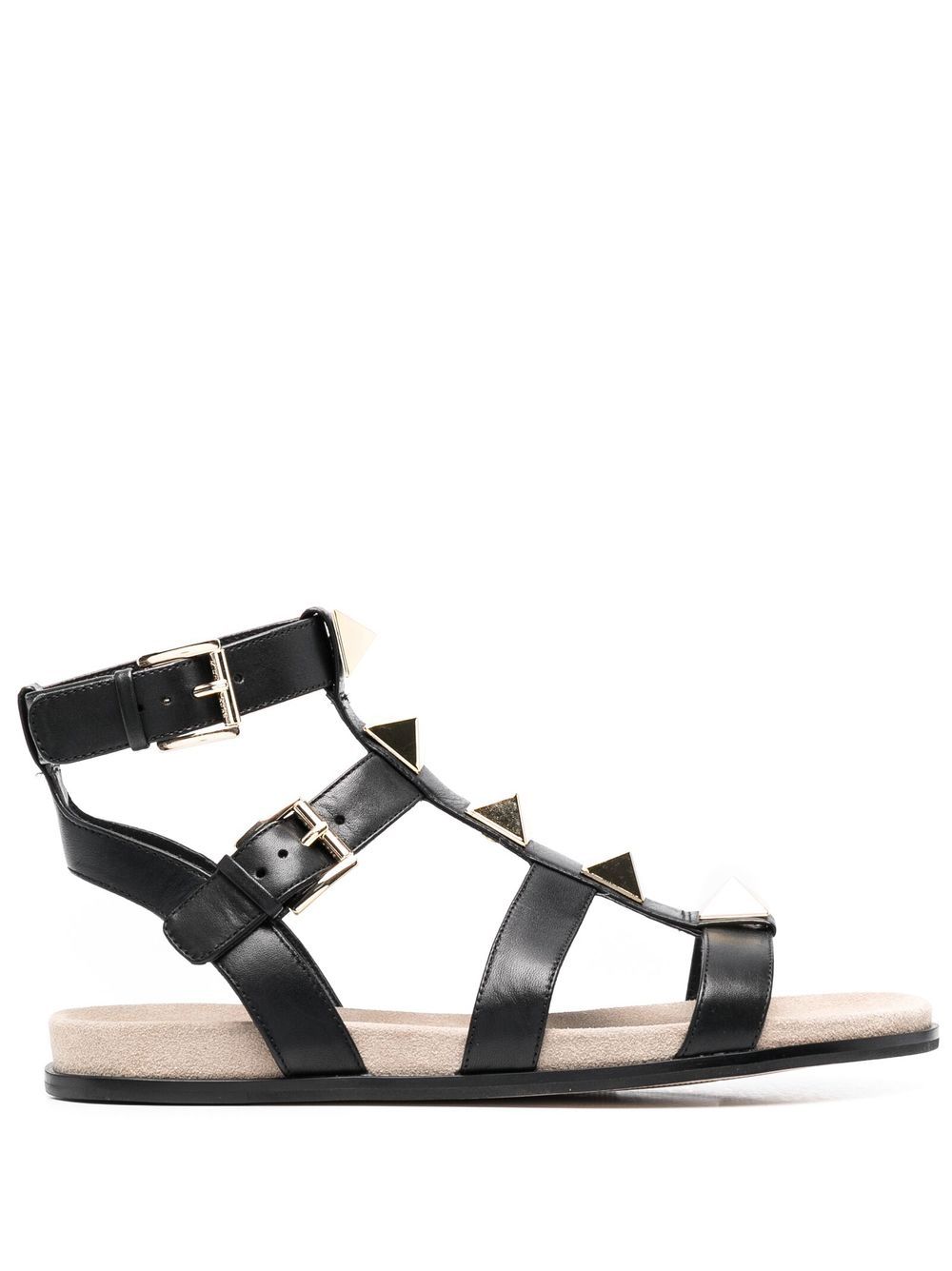 Studded cage sandals - Black