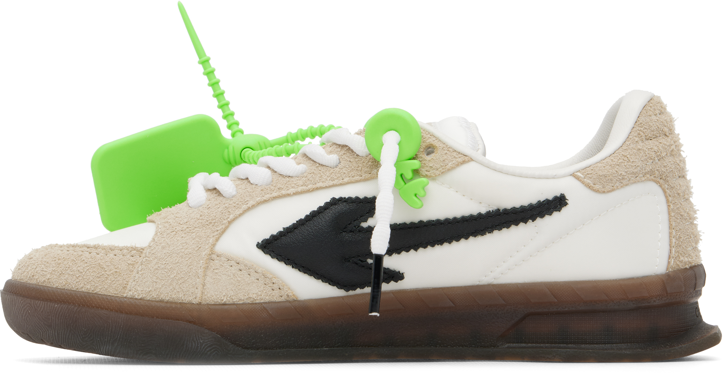 White & Beige New Slim Sneakers