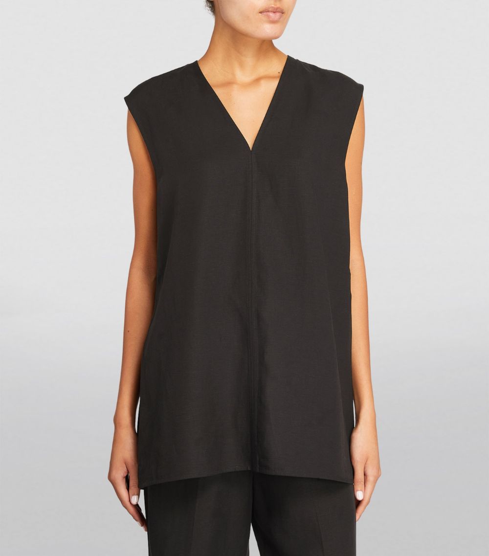 Sleeveless V-Neck Top