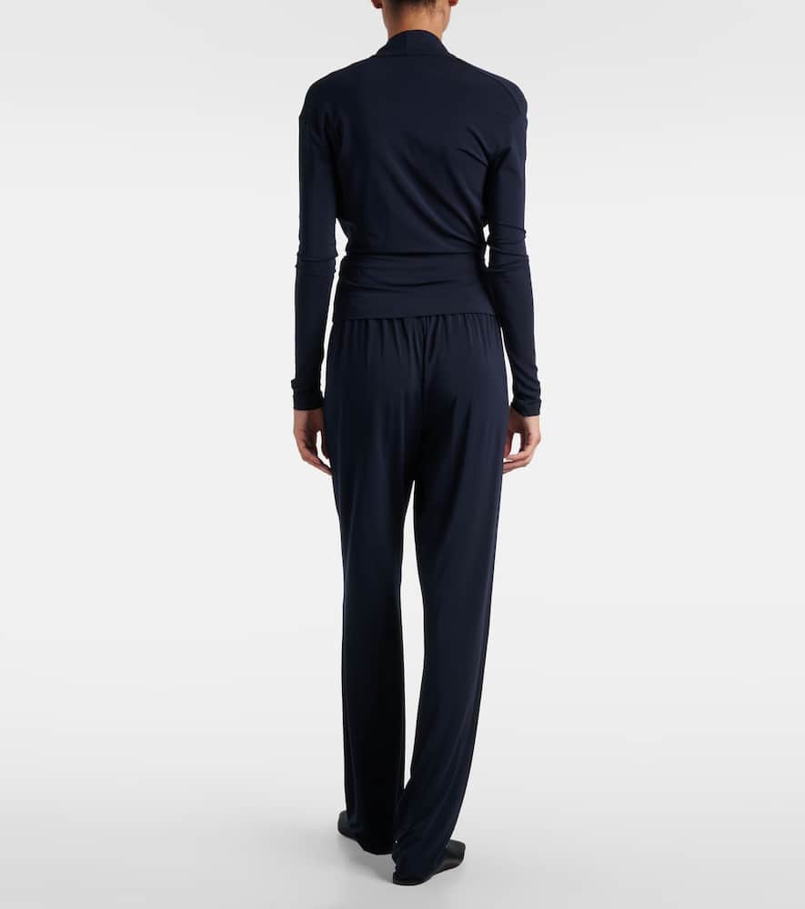 Fina draped jersey top