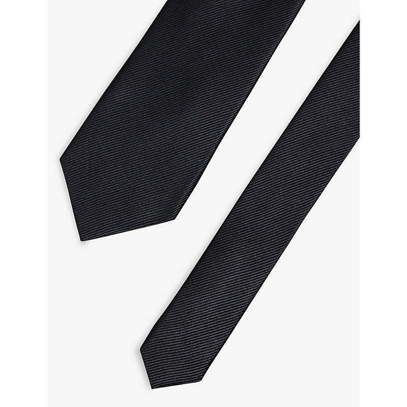 Mens Black Moorez Textured Silk tie 