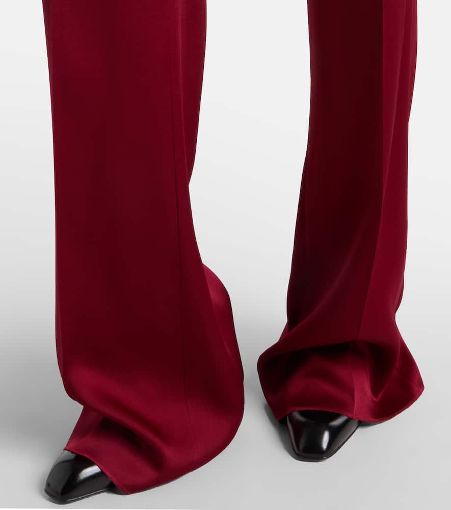 Scalata velvet-trimmed satin jumpsuit