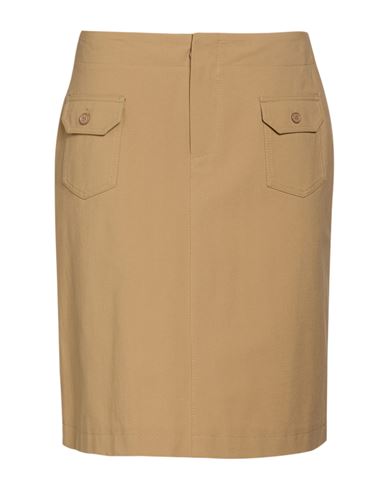 Woman Mini skirt Sand Size 8 Cotton, Polyamide, Elastane