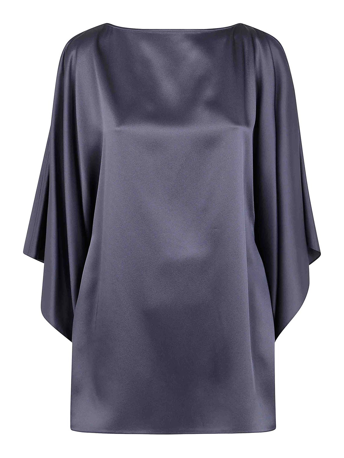 Grey Acetate Blend Blouse
