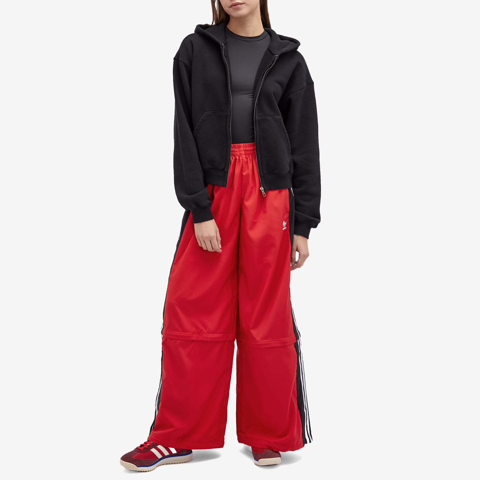 Women's Rasant Oversized Zip Off Track Pants in Collegiate Red