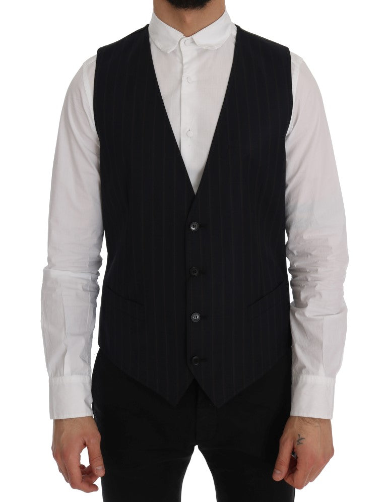 Wool Stretch Vest — Black