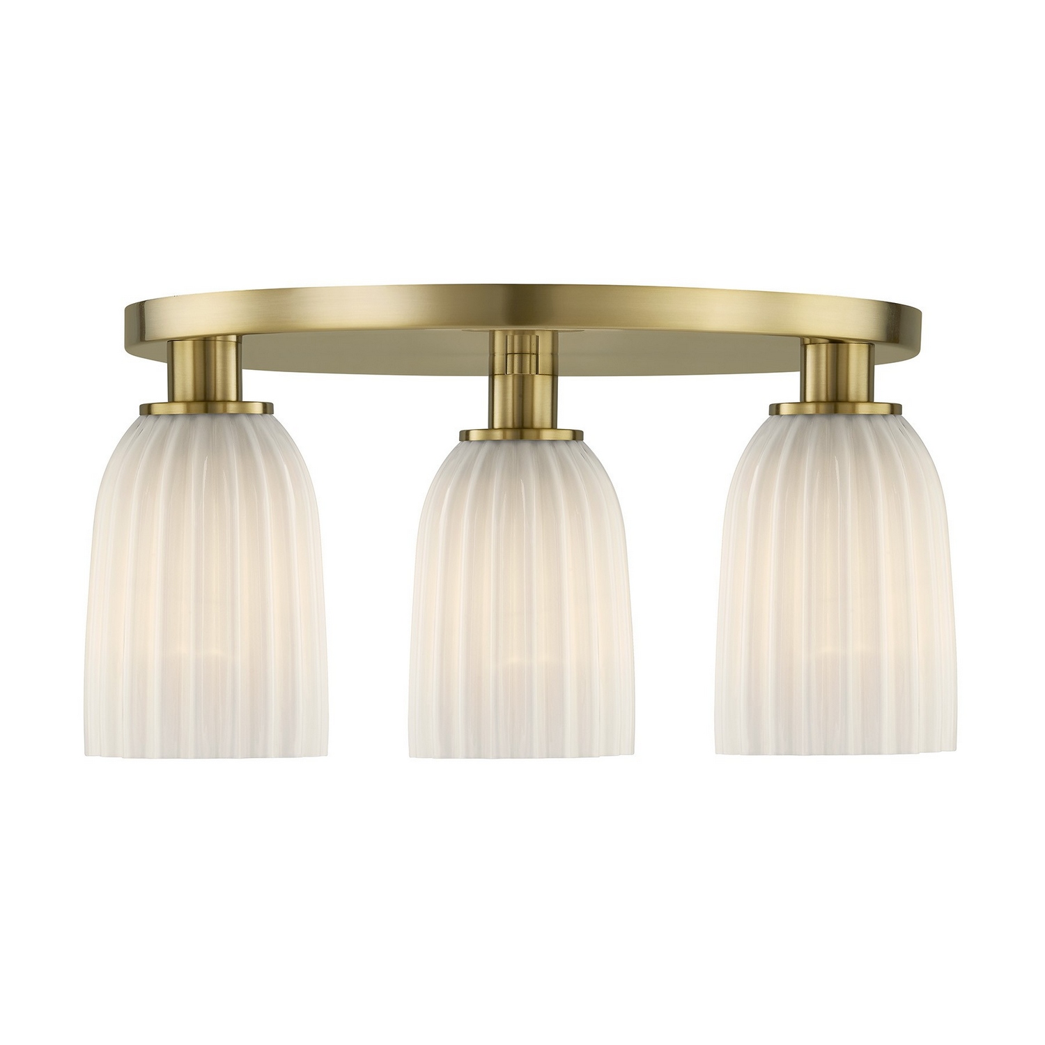 Baldwin 3-Light Flush Mount in Noble Bra