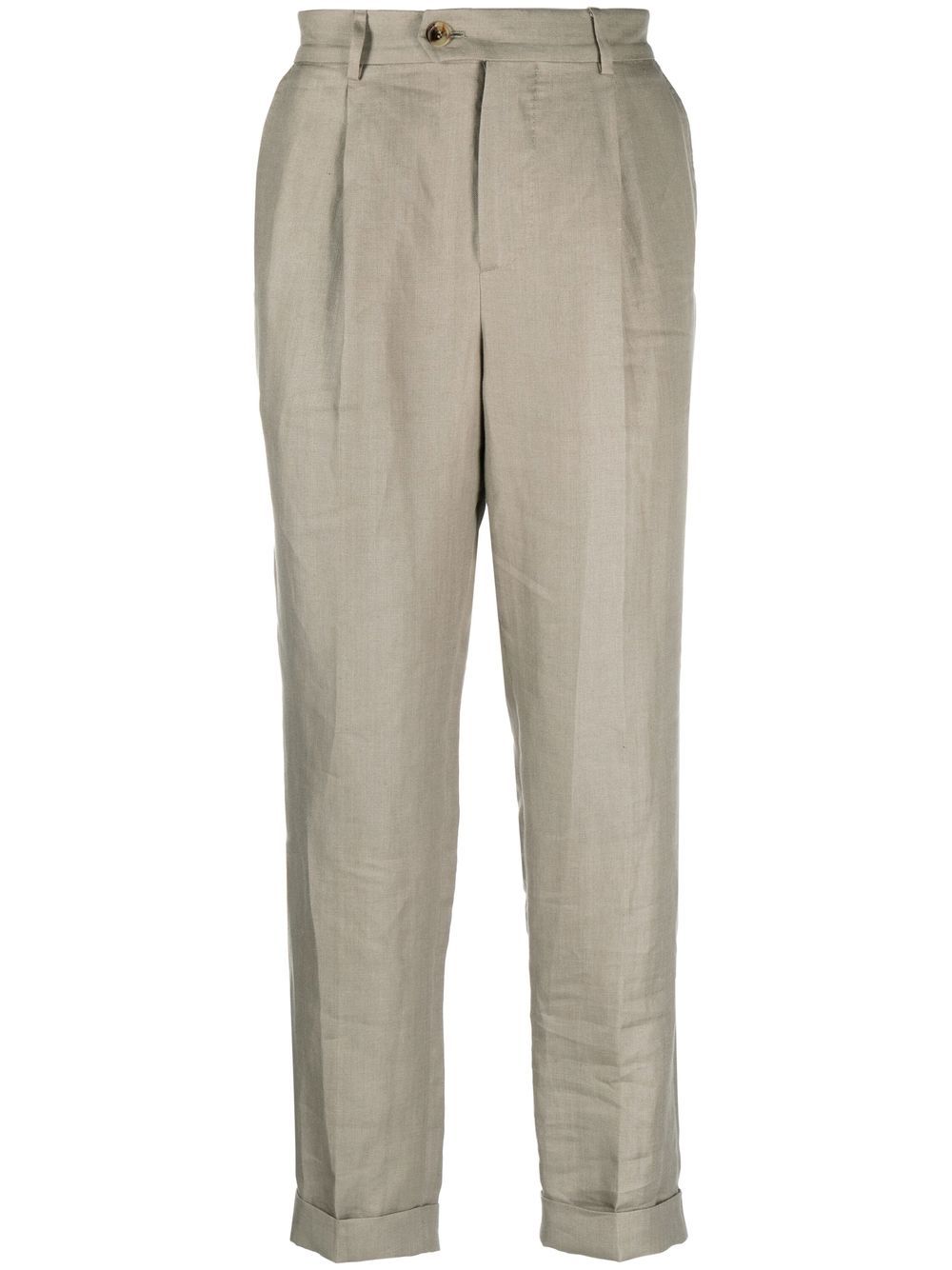 Cropped tailored trousers - Green