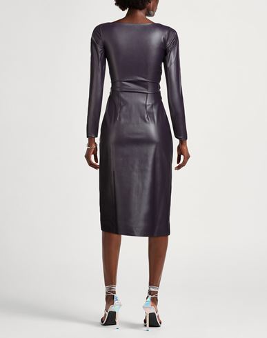 Woman Midi dress Dark purple Size 10 Polyamide, Elastane
