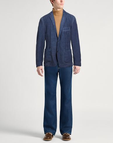 Man Blazer Navy Size 4XL Linen