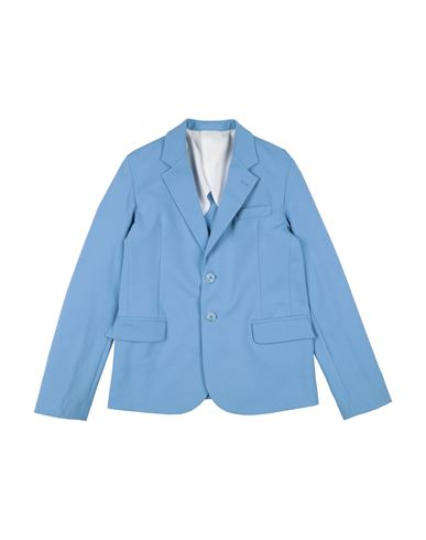 Man Blazer Azure Size 14 Cotton, Polyamide, Elastane