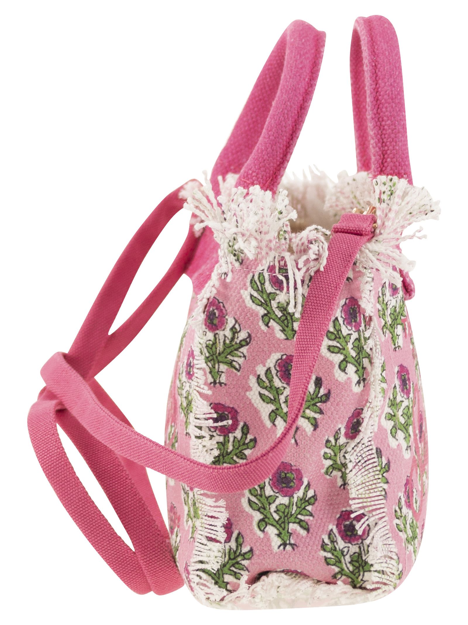 Mini Vanity Bag In Floral Cotton Canvas