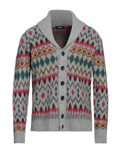 Man Cardigan Grey Size 42 Wool, Polyamide