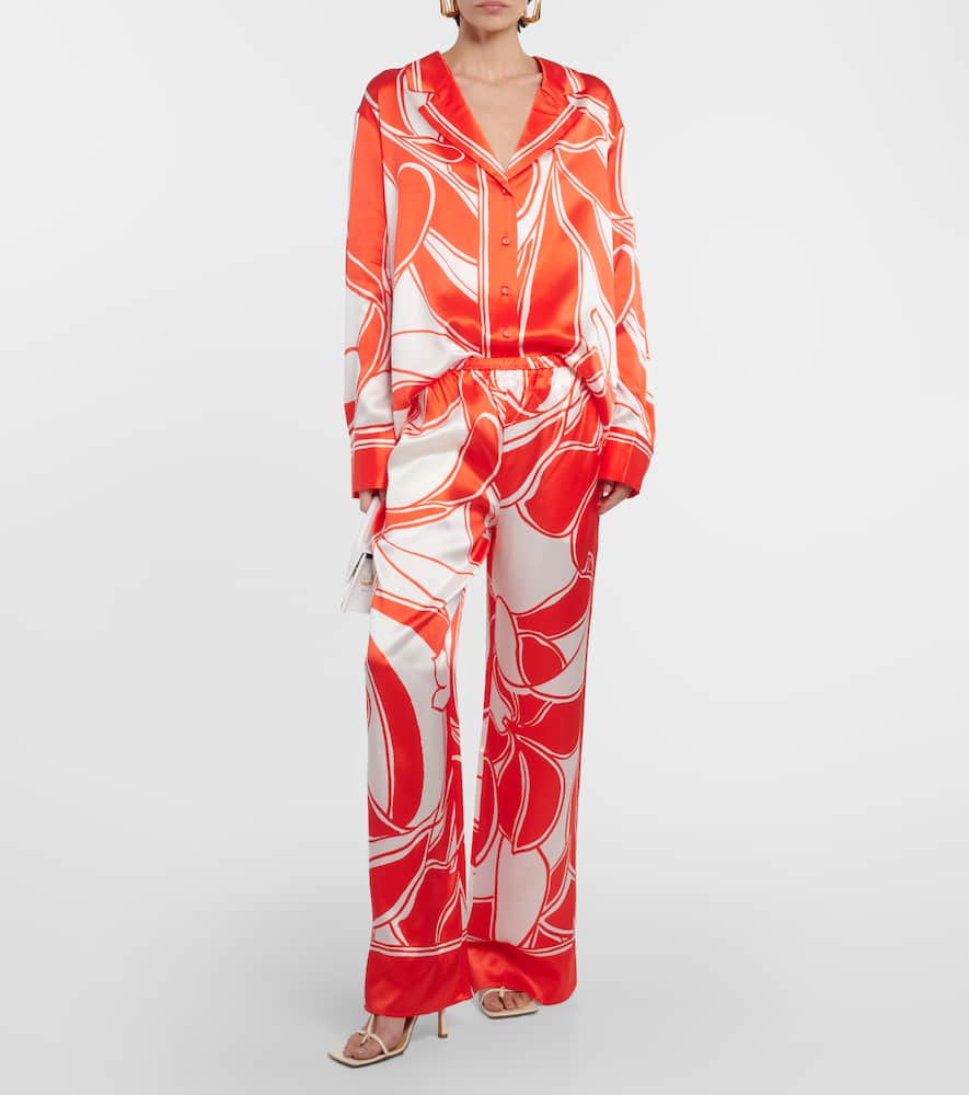 Ramona printed silk wide-leg pants