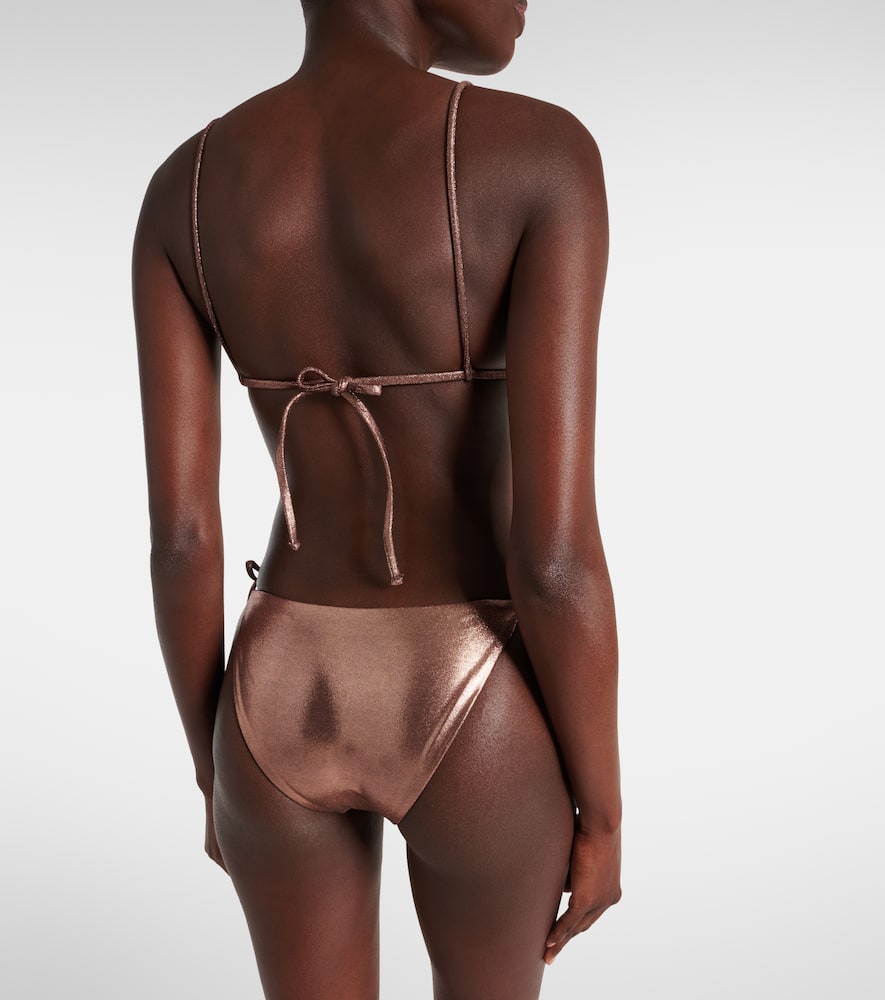 Ties lamé bikini bottoms