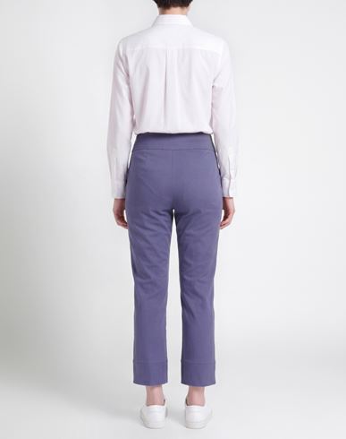 Woman Pants Purple Size 8 Cotton, Elastane