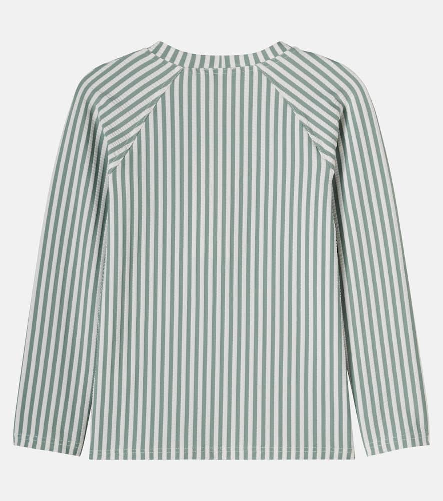 Noah striped seersucker rashguard top