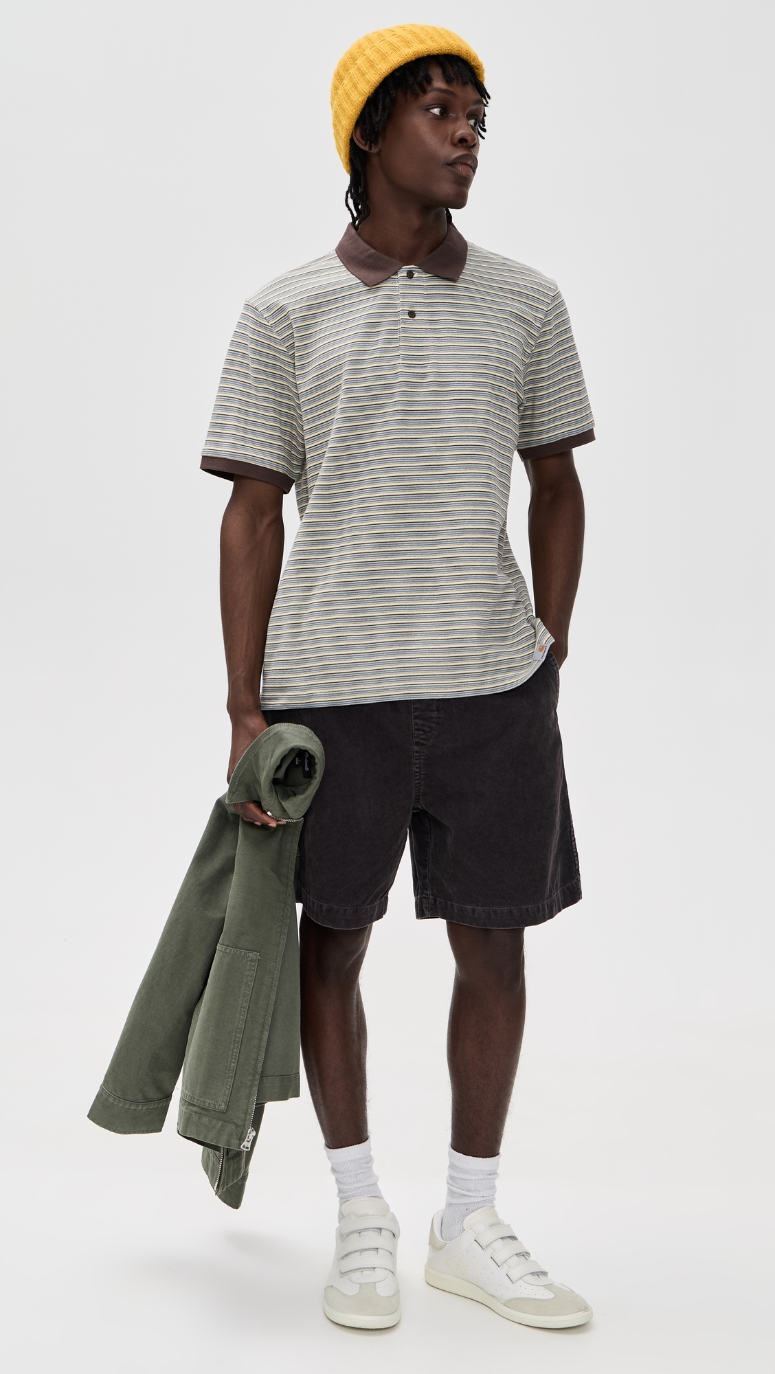 Short Sleeve Dion Polo Dion Stripe/Wax
