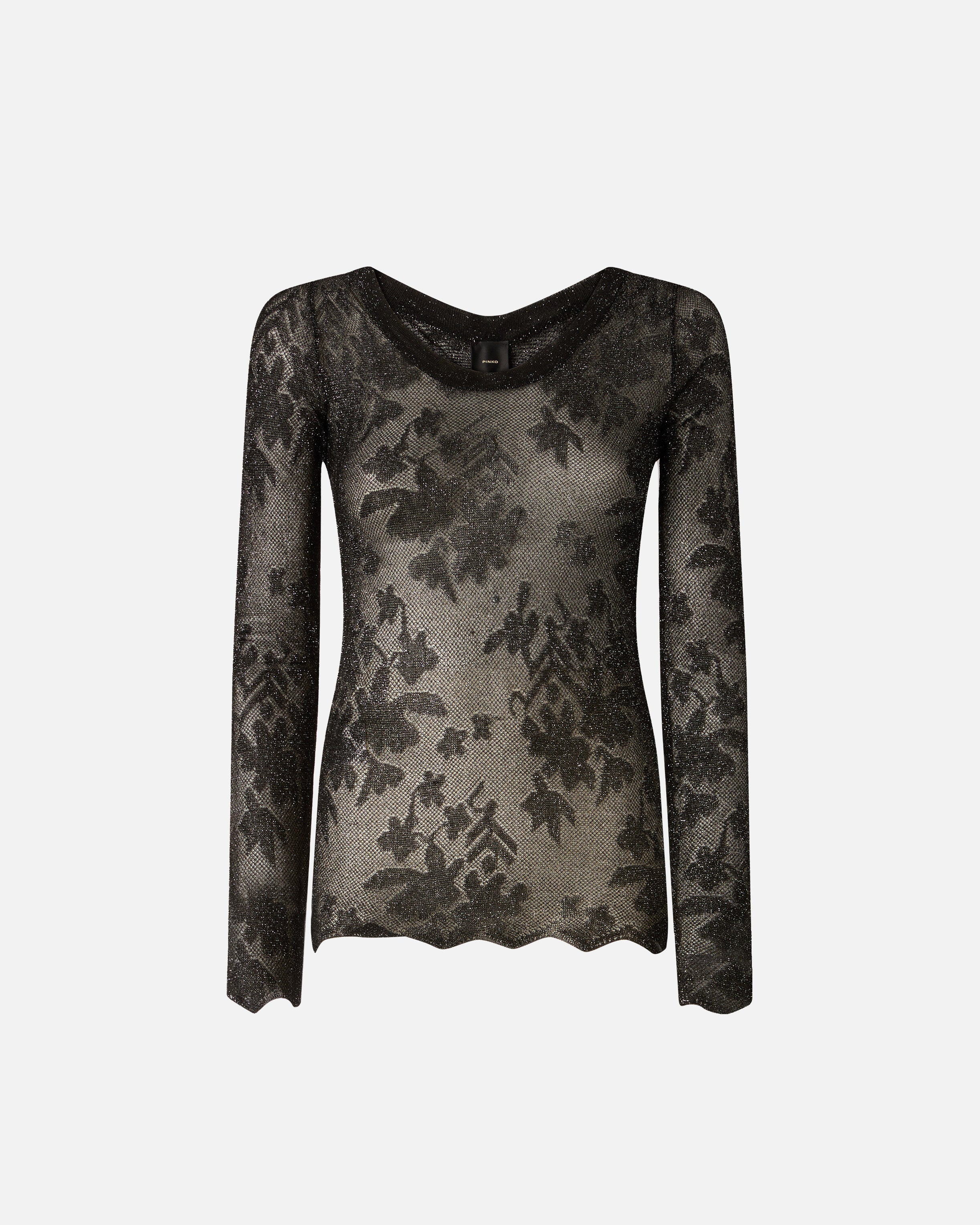 Floral lace sweater - M