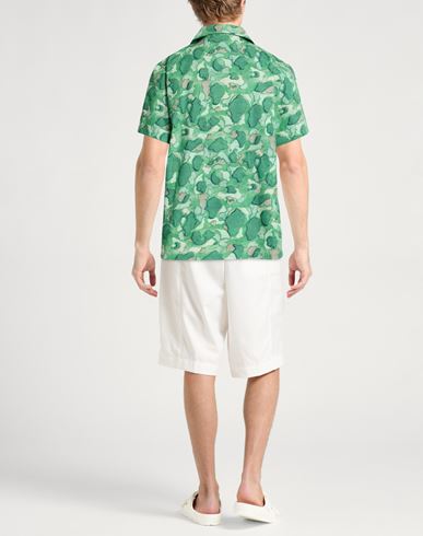 Man Shirt Green Size 16 Cotton