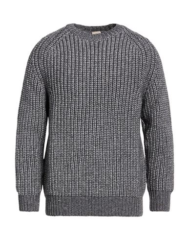 Man Sweater Charcoal Size 42 Super 130s Wool, Polyamide