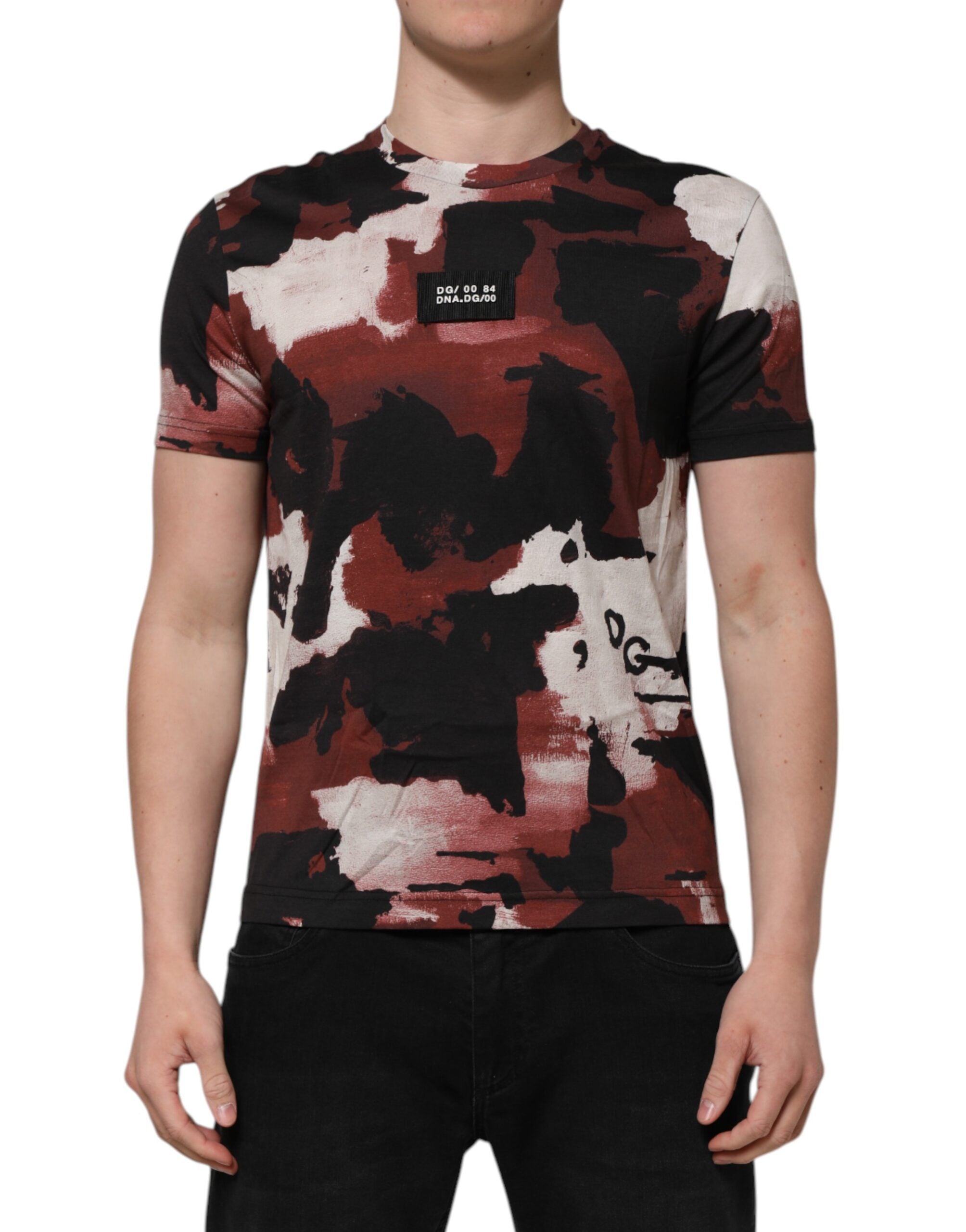 Camouflage-Print Cotton T-Shirt — Multicolor