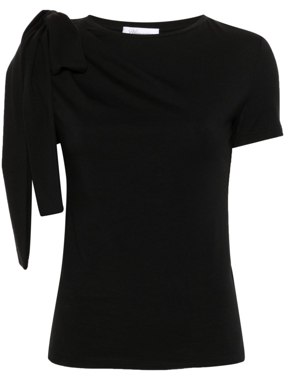 Bow-detailed T-shirt - Black