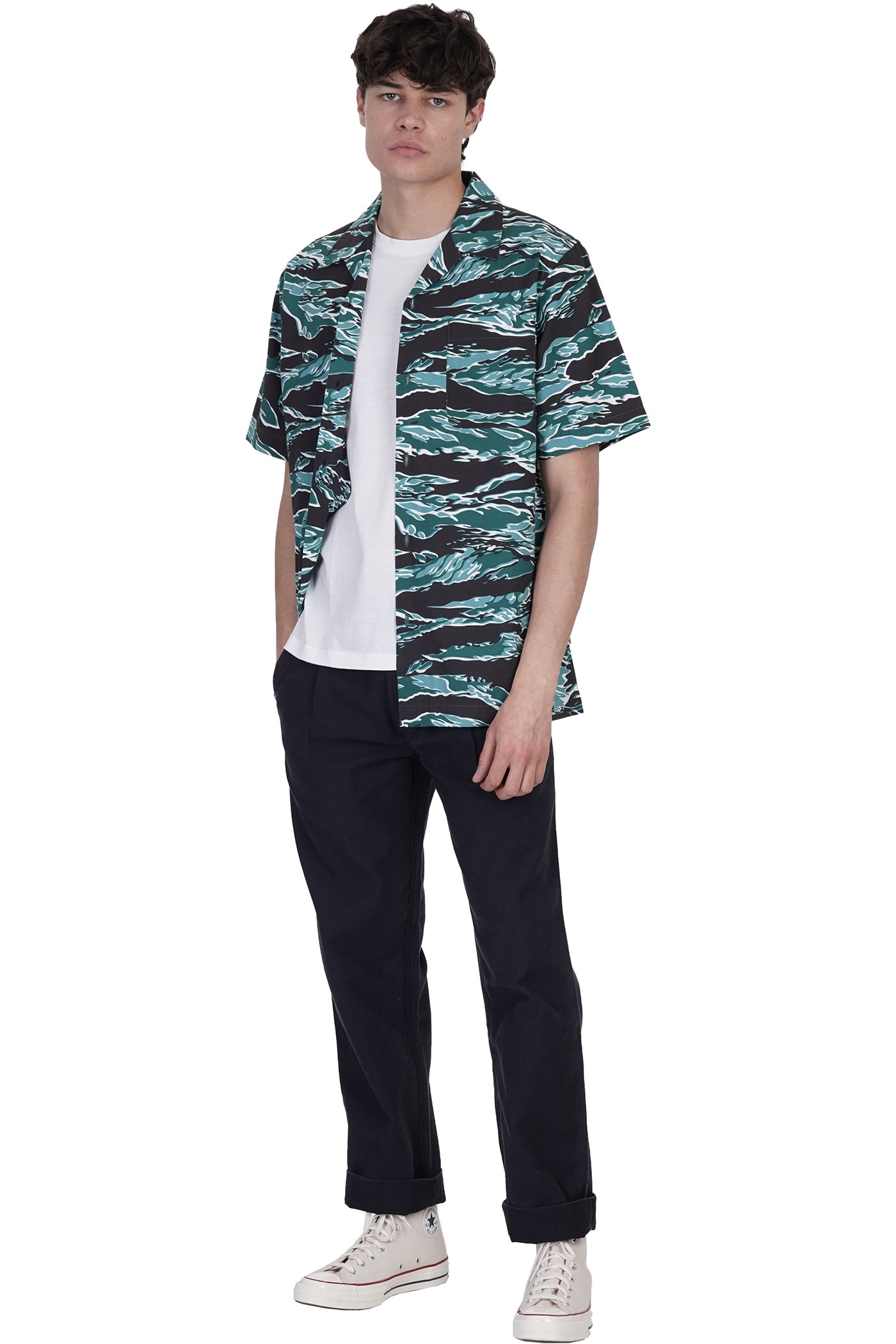 Shirt In Green Cotton