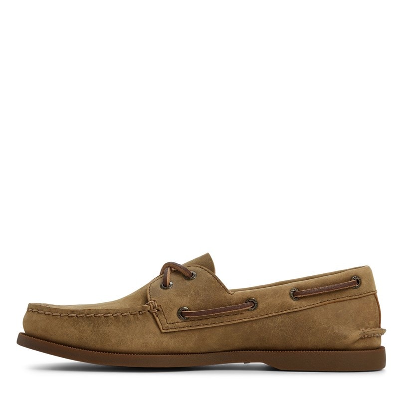Men's Authentic Original 2 Eye Leather Boat Shoes (Tan)