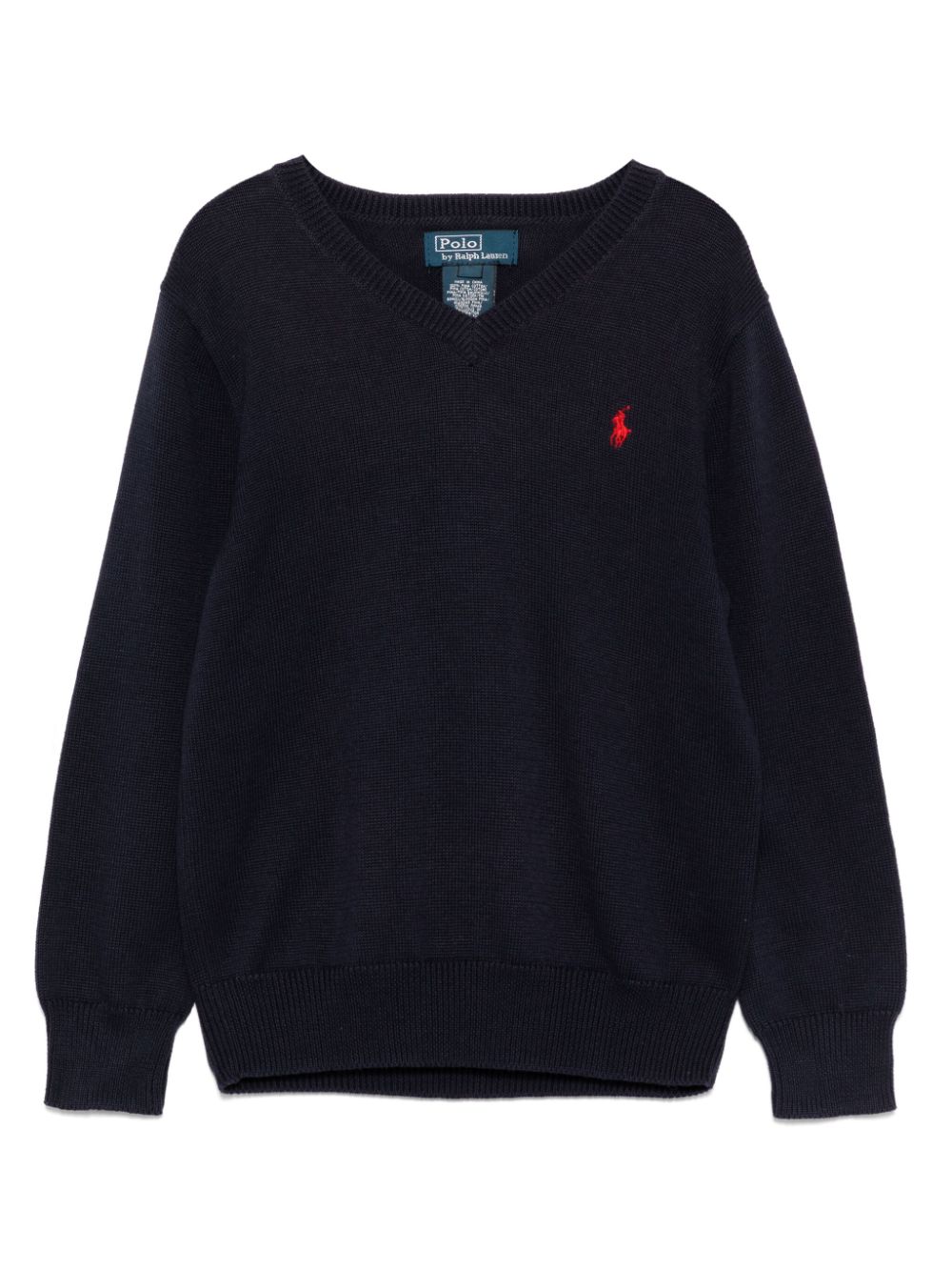Polo Pony-embroidered cotton jumper - Blue