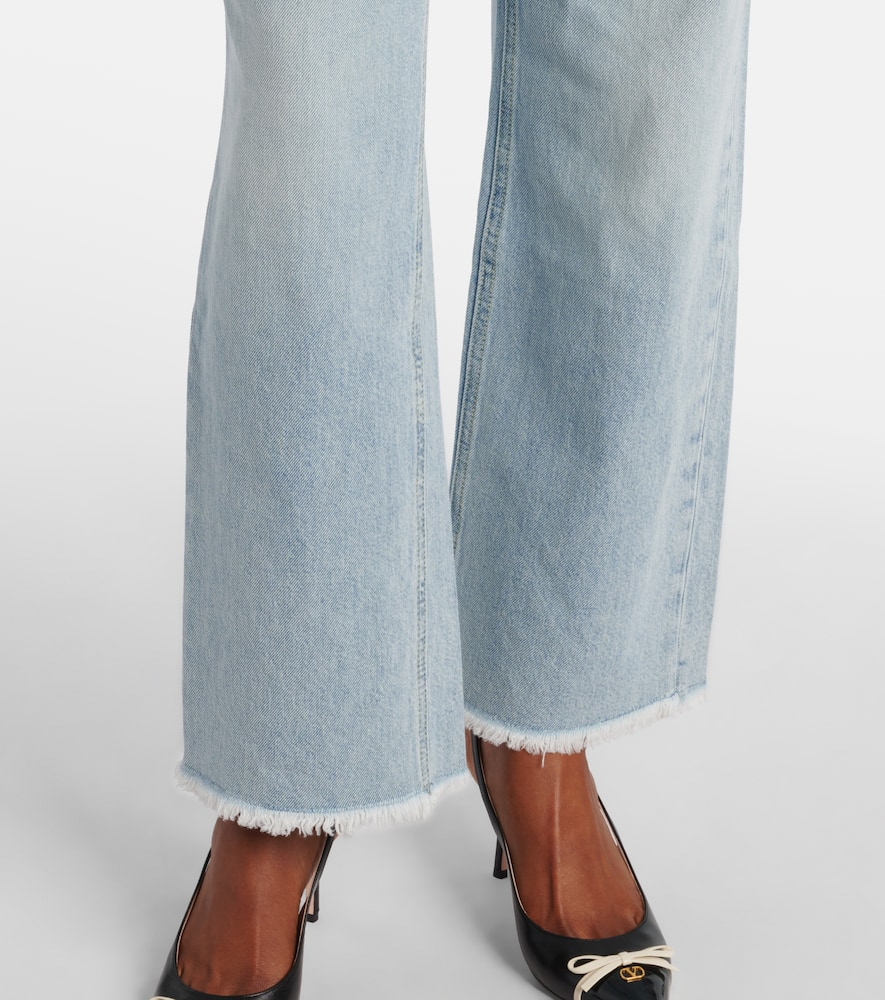 Mid-rise straight jeans