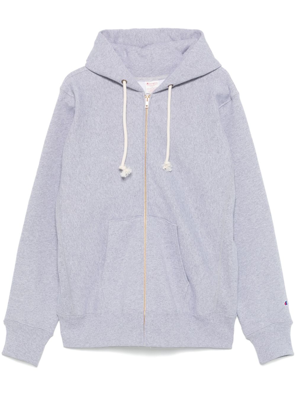 Logo-embroidered hoodie - Blue