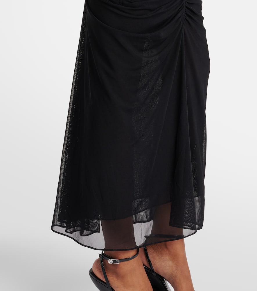 Ruched maxi skirt
