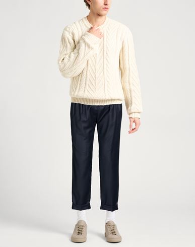 Man Pants Midnight blue Size 40 Virgin Wool, Elastane